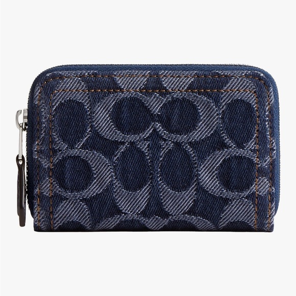 Coach Denim Monogram Wristlet - Picture 2 of 4